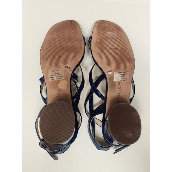 Enzo Angiolini White Patent Leather Open Toe Slip On Sandal Women's Size 8.5 M - Picture 8 of 8